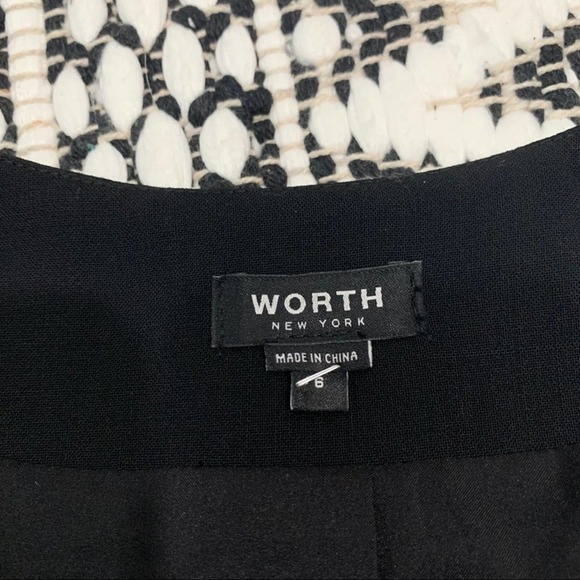 WORTH NEW YORK Color Block Wrap Structured Tailored Blazer Wool/Elastane Dress - Picture 5 of 9